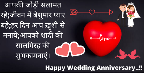 Hindi wishes for Anniversary | Best 51+ शादी के सालगिरह की शुभकामनाएं