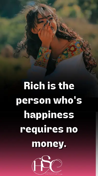 Rich is the person - Happiness Status 2023